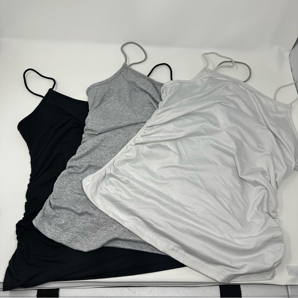 Women's Black, Gray, and White Camisole Tops SHEIN Size Large
